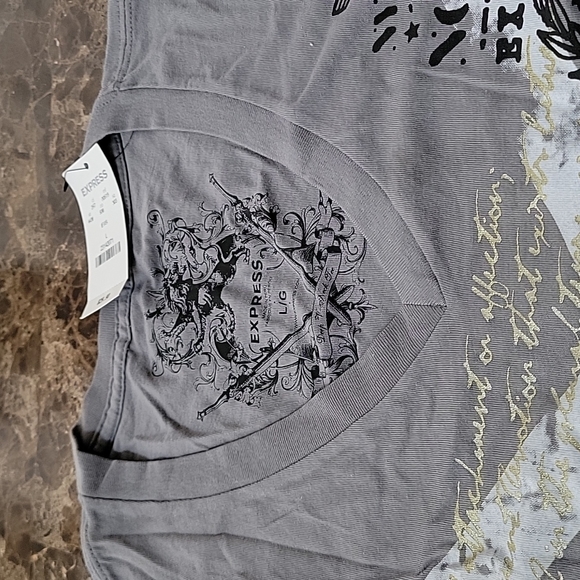 New Express V-Neck Graphic Tee - Picture 5 of 8